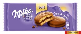 Ciastka MILKA CHOC&CHOC biszkoptowe z nadzieniem kakaowym i kawałkami czekolady 150g Noname