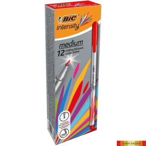 Cienkopis BIC Intensity Medium czerwony, 964847 Bic