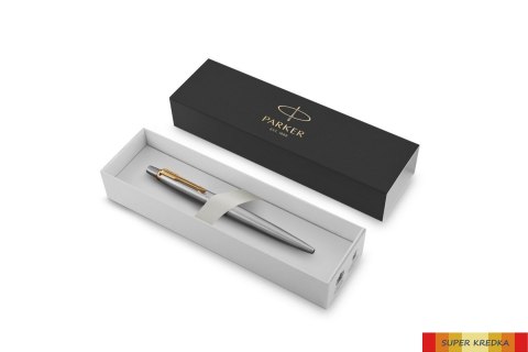 Długopis żelowy (czarny) JOTTER STAINLESS STEEL GT 2020647, giftbox Parker