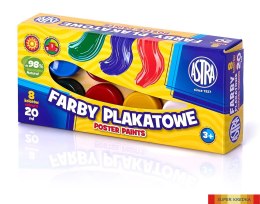 Farby plakatowe Astra 8 kolorów - 20 ml, 83112903 /301123041 Astra