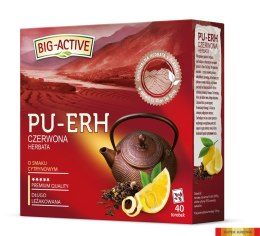 Herbata BIG-ACTIVE PU-ERH czerwona o smaku cytrynowym 40 torebek/72g Big-Active