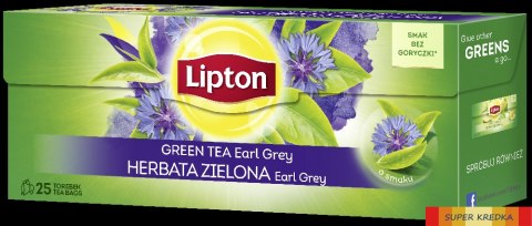 Herbata LIPTON EARL GREY GREEN 25t zielona Lipton