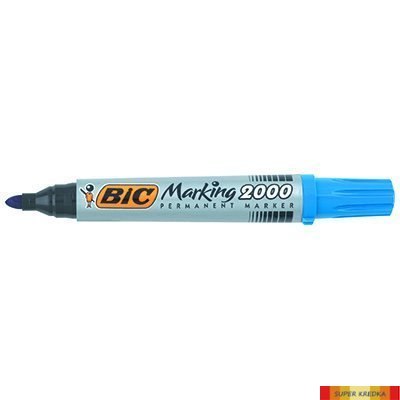 Marker permanentny BIC 2000 Ecolutions niebieski okrągła końcówka, 8209143 Bic