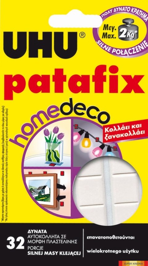 Masa samop.PATAFIX HOMEDECO UHU 40015 do 2kg (32kwadraty) Uhu