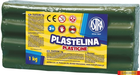 Plastelina Astra 1 kg zielona ciemna, 303111019 (X) Astra