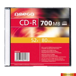 Płyta OMEGA CD-R 700MB 52X SLIM CASE (1) OMS1 (X) Platinet