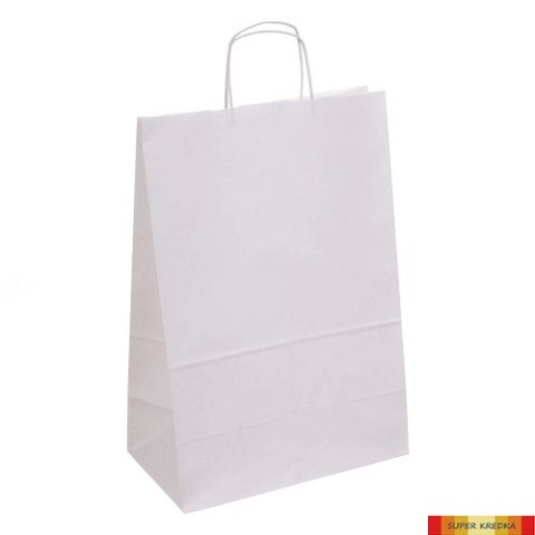 Torba papierowa ECOBAG 305x170x425mm biała 100g ekologiczna Nc koperty