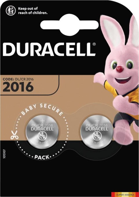 Bateria litowa DL 2016 B2 (2) DURACELL Duracell