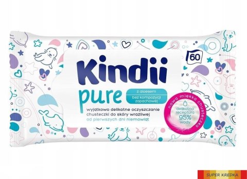 Chusteczki dla dzieci KINDII pure 60szt., 1op Natural Balance