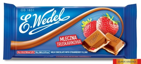 Czekolada mleczna truskawkowa WEDEL 100g Wedel