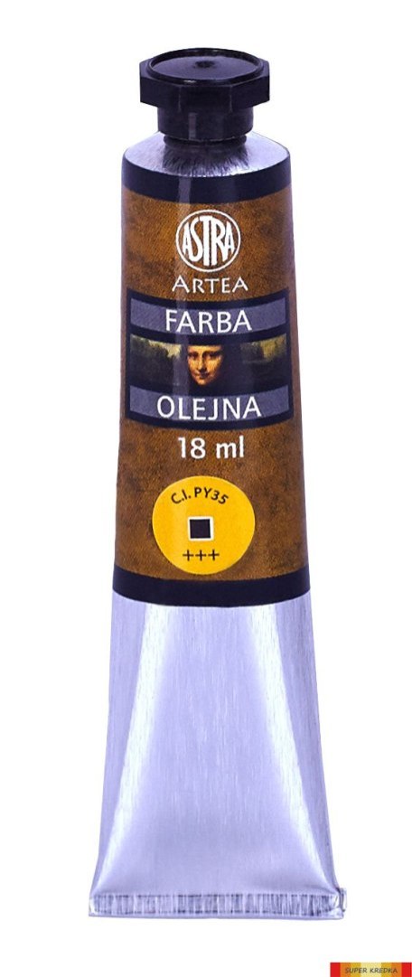 Farba olejna Astra tuba 18ml - kadmium żółty jasny, 83410958 Astra