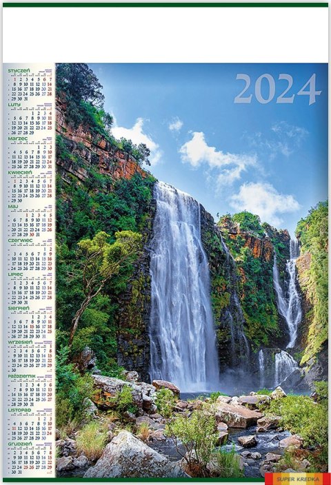 Kalendarz Plakatowy B-1, P05 KASKADA 2024 TELEGRAPH Telegraph