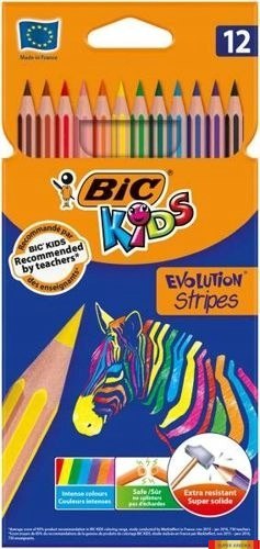 Kredki EVOLUTION STRIPES (12) 950522 Bic