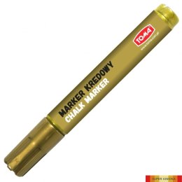 Marker kredowy, końcówka ścięta 15mm, 25g tuszu złoty TO-290 Toma (X) Toma