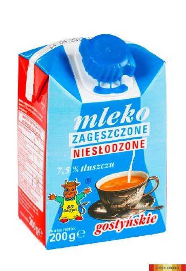 Mleko GOSTYŃ 7,5% zagęszczone niesłodzone 200g GOSTYŃ