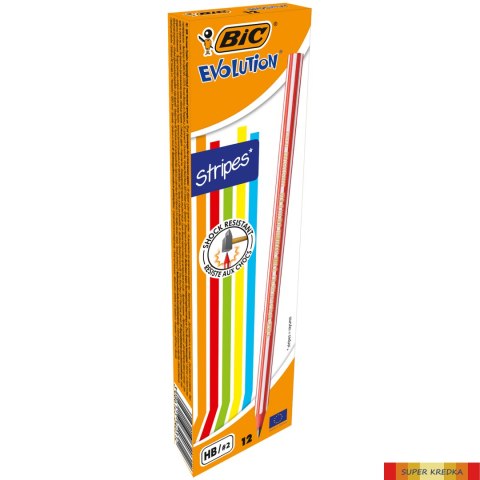 Ołówek bez gumki BIC Evolution Stripes 646 HB , 918487 (X) Bic