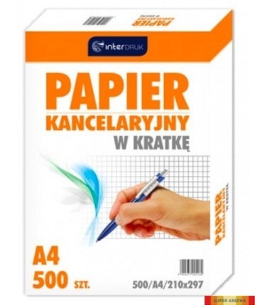 Papier kancelaryjny A4 kratka (500) INTERDRUK Interdruk