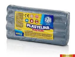 Plastelina metaliczna Astra 500g srebrna, 303117015 Astra