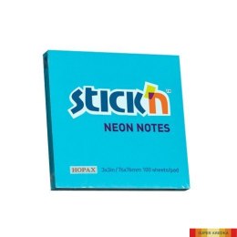 Bloczek STICKN 76x76mm niebieski neonowy 100k 21209 STICKN StickN