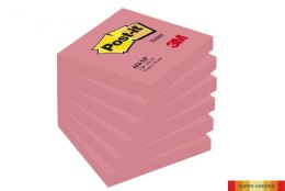 Bloczek samoprzylepny POST-IT (654-PNK), 76x76mm, (6szt) 1x100 kartek, jaskrawy różowy Post-It 3M