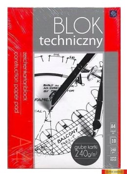 Blok techniczny A4 240g PREMIUM INTERDRUK 2121 Interdruk