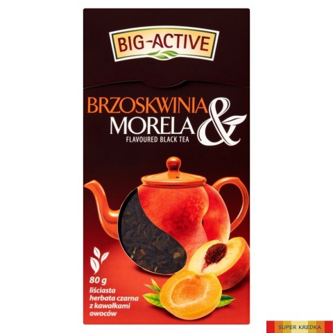 Herbata BIG-ACTIVE brzoskwinia i morela 80g liściasta czarna Noname