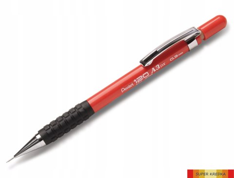 Ołówek automatyczny 0,3mm A313-B czerwony PENTEL Pentel