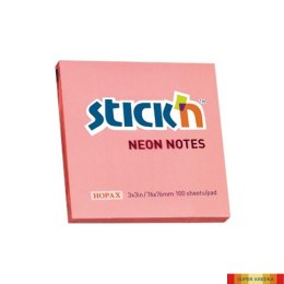 Bloczek STICKN 76x76mm różowy neonowy 100k 21166 STICKN StickN