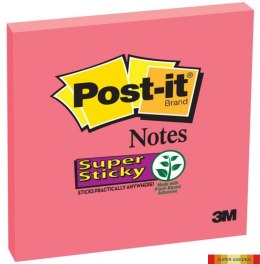 Bloczek samoprzylepny POST-IT_ Super Sticky (654-6SS-PO), 76x76mm, 1x90 kartek, różowy Post-It 3M