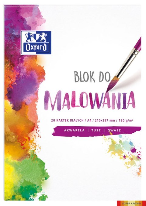 Blok do malowania OXFORD A4 20k 120G biały 400093194 Oxford