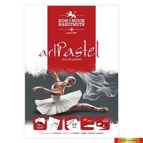 Blok do pasteli ARTPASTEL ANTRACYT A4 20 ark. 180 g KIN Koh-i-noor