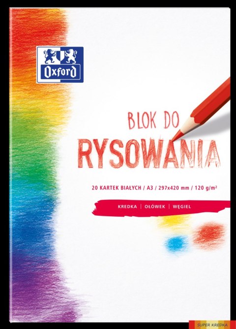 Blok rysowania OXFORD A3 20k 120G biały 400093197 Oxford