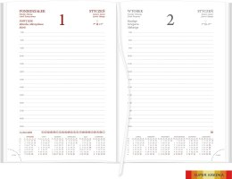 Kalendarz Nebraska na magnes DUO A5 dzienny p.biały Nr kat. 226 A5DB szary 2024 WOKÓŁ NAS Wokół Nas