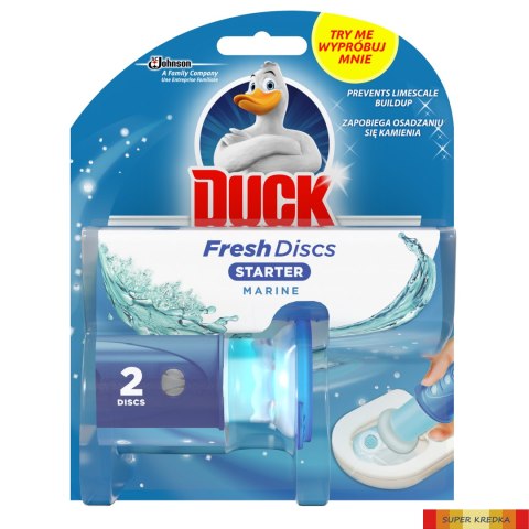 Kostka do WC DUCK FRESH 2xDISCS MARINE - żelowe krążki 65926 Wc Duck