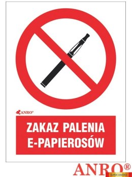 Naklejka ZAKAZ PALENIA E-PAPIEROSÓW 150X200 ZZ-12P6 Reis