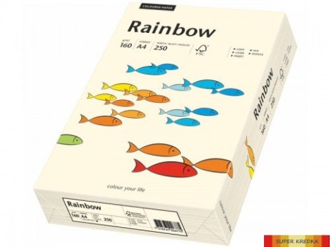 Papier xero A4 160g.kremowy R03 RAINBOW 88042257 koś.sł.OPT Rainbow