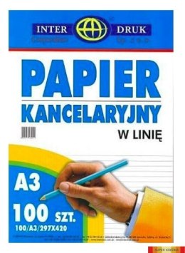 Papier kancelar.A3 linia (100) INTERDRUK Interdruk