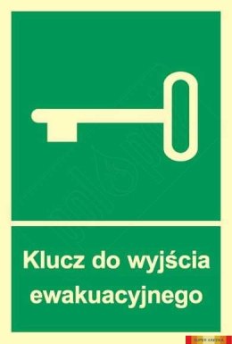 Tabliczka Klucz do wyjścia ewakuacyjnego 150x205 ZZ-21e/7163ZN (X) Reis