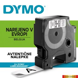 Taśma DYMO D1 - 19 mm x 7 m, czarny / biały S0720830 do drukarek etykiet Dymo