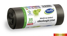 Worki na śmieci 35l EKO LDPE (15szt.) czarne WNS4157/30NOWA LUX STELLA Stella