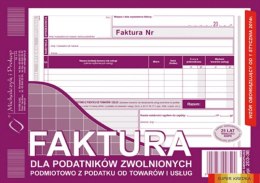 203-3E Faktura dla podatników zwolnionych z VAT A5 (o+1k) MICHALCZYK Michalczyk i Prokop