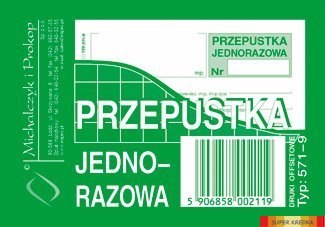 571-9 PJ Przepust.jednor.A7(80 MICHALCZYK I PROKOP Michalczyk i Prokop