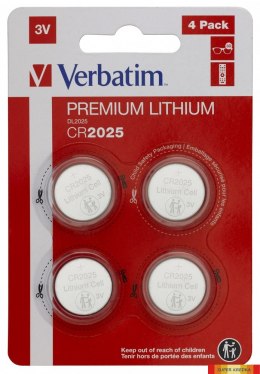 Baterie VERBATIM LITHIUM CR2025 BLISTER 4szt. 49532