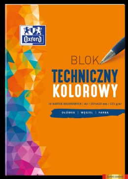 Blok techniczny OXFORD A3 10k 225G kolor 400093234 Oxford