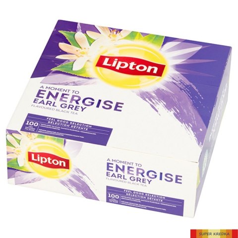 Herbata LIPTON EARL GREY (100 kopert fol.) czarna Lipton