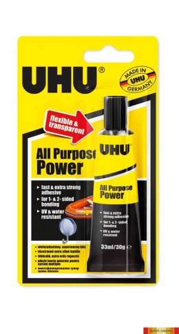 Klej UHU Power Transparent 33ml U37655 Uhu