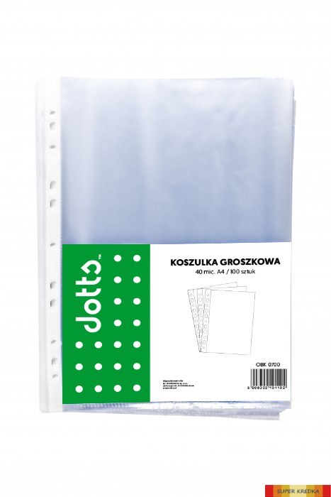 Koszulki groszkowe DOTTS A4 40mic (100szt) Dotts