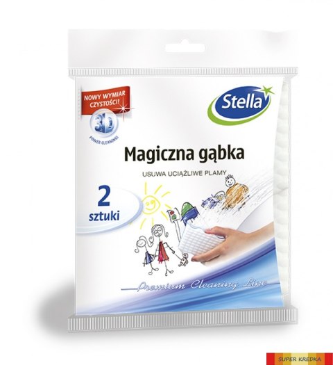 Magiczna gąbka STELLA do usuwania plam biało-niebieska 2szt. Stella