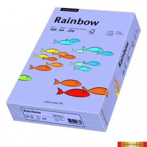 Papier xero A4/160g fiolet R60 RAINBOW 88042571 250ark Rainbow