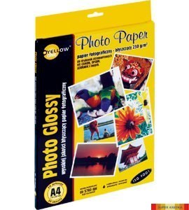 Papier fotograficzny błyszczący 4G230, 230 g/m, A4 20 arkuszy YELLOW ONE 150-1181 Yellow One